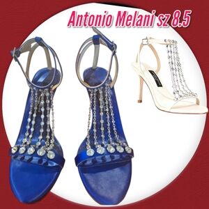 Antonio Melani Woman's Sandals  Chandelier Glitter Stiletto Heels Shoes